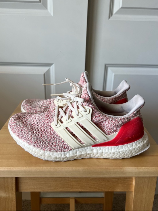 adidas Shoes - Adidas Red and White Boost Running Sneakers